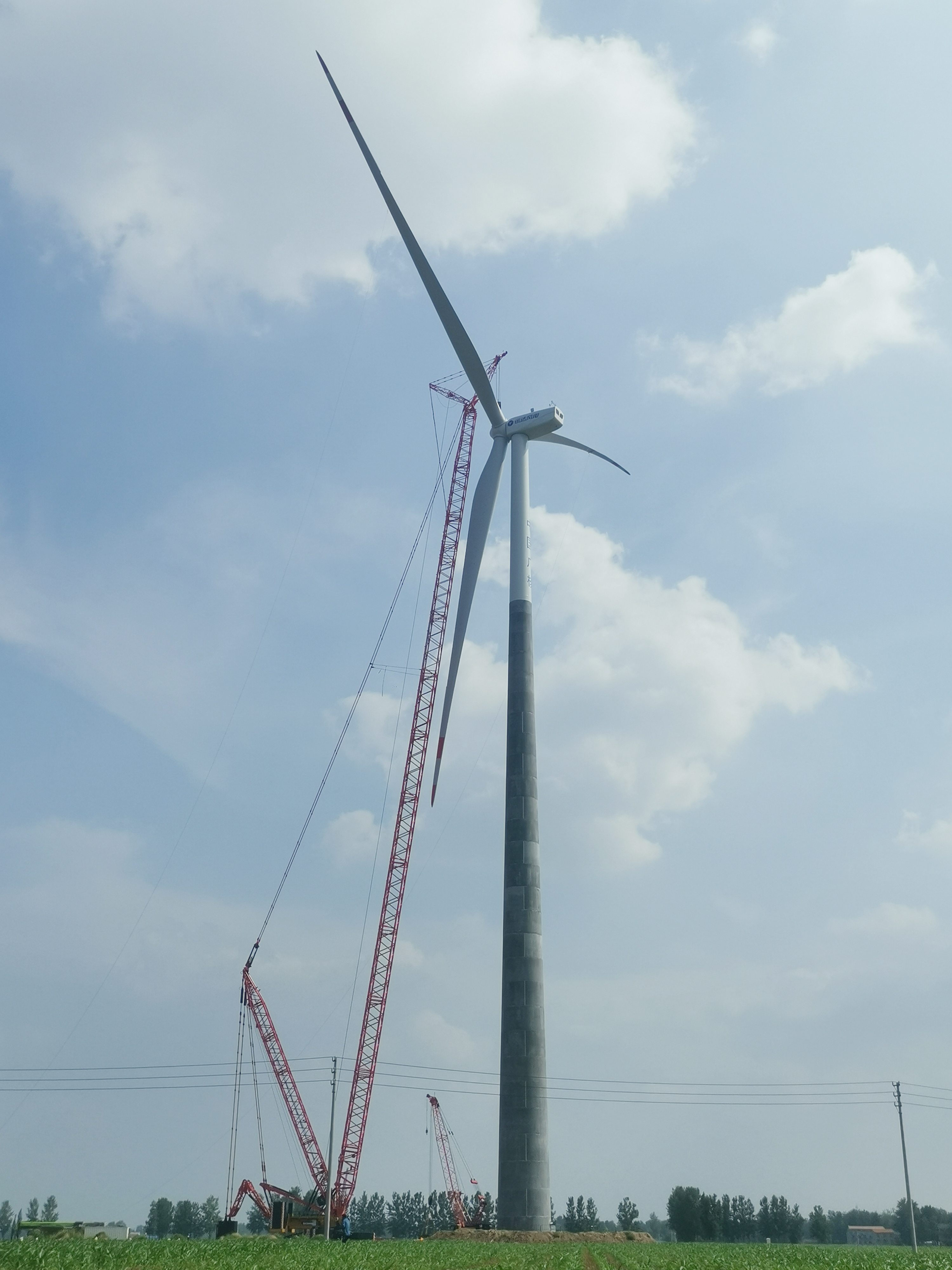 公司首台！150米混塔机组顺利并网